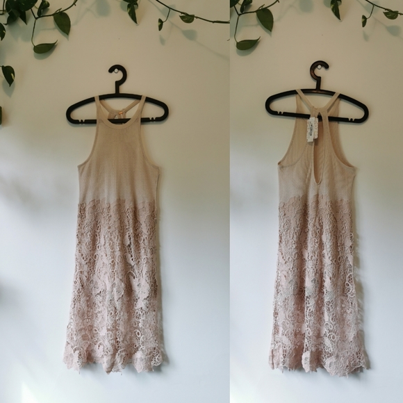 NWT Free People Nora tank dress in cream - Picture 3 of 7